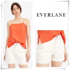 EVERLANE Relaxed Denim Shorts in White
